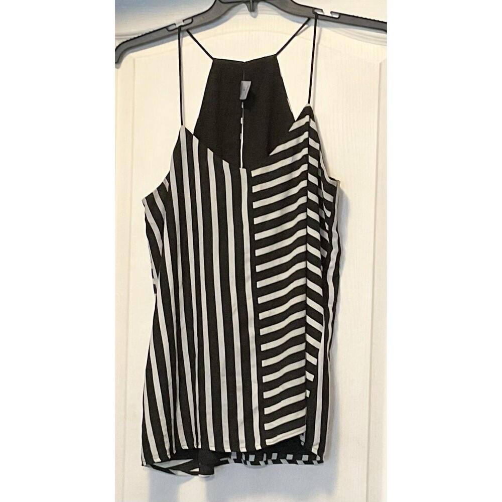 Express Women’s Cami Barcelona Reversible Striped Tank  Size L, Black & White